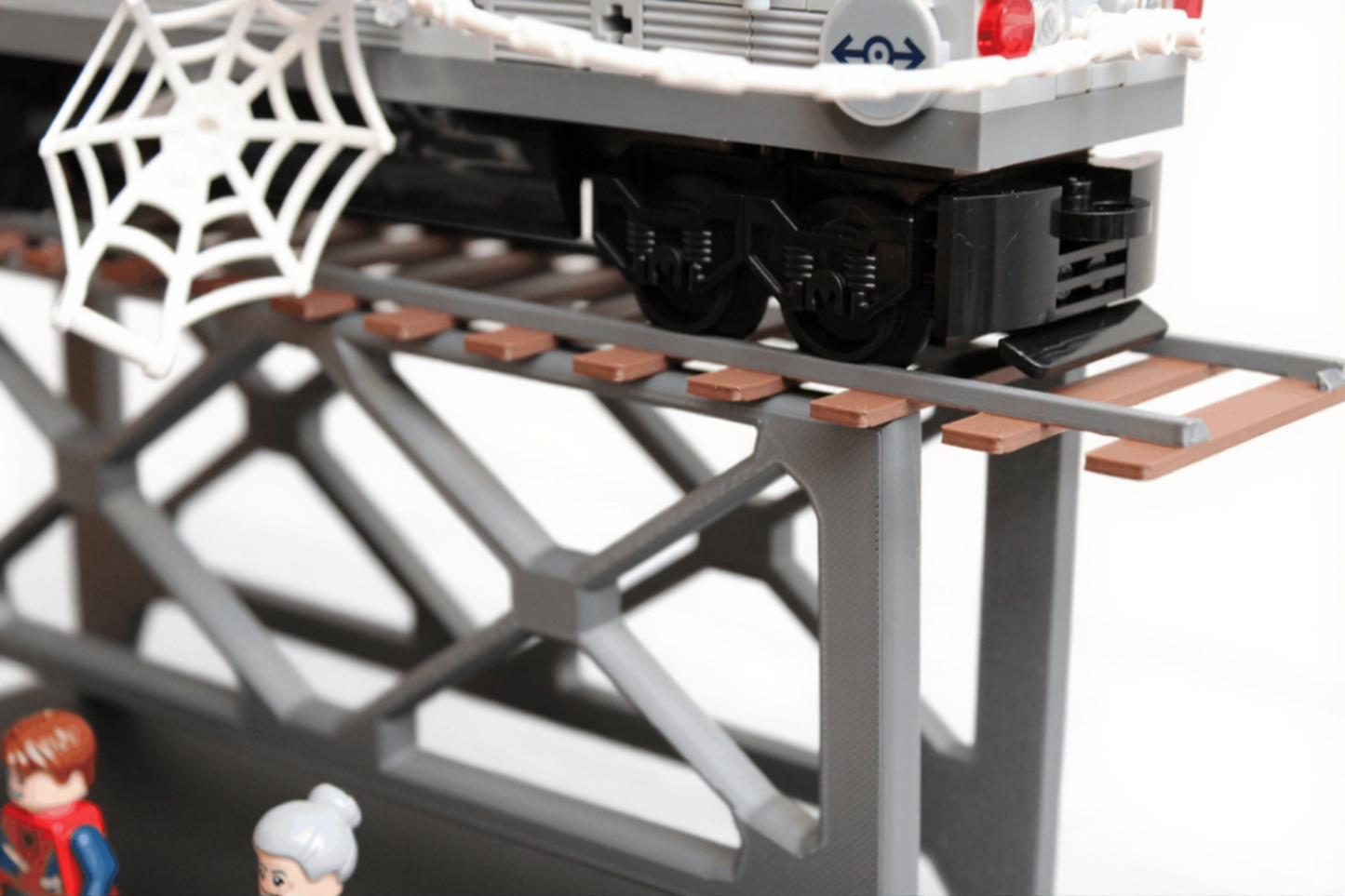 Support d’exposition LEGO Marvel - 76321 Spider-Man vs. Doc Ock Subway Train Scene