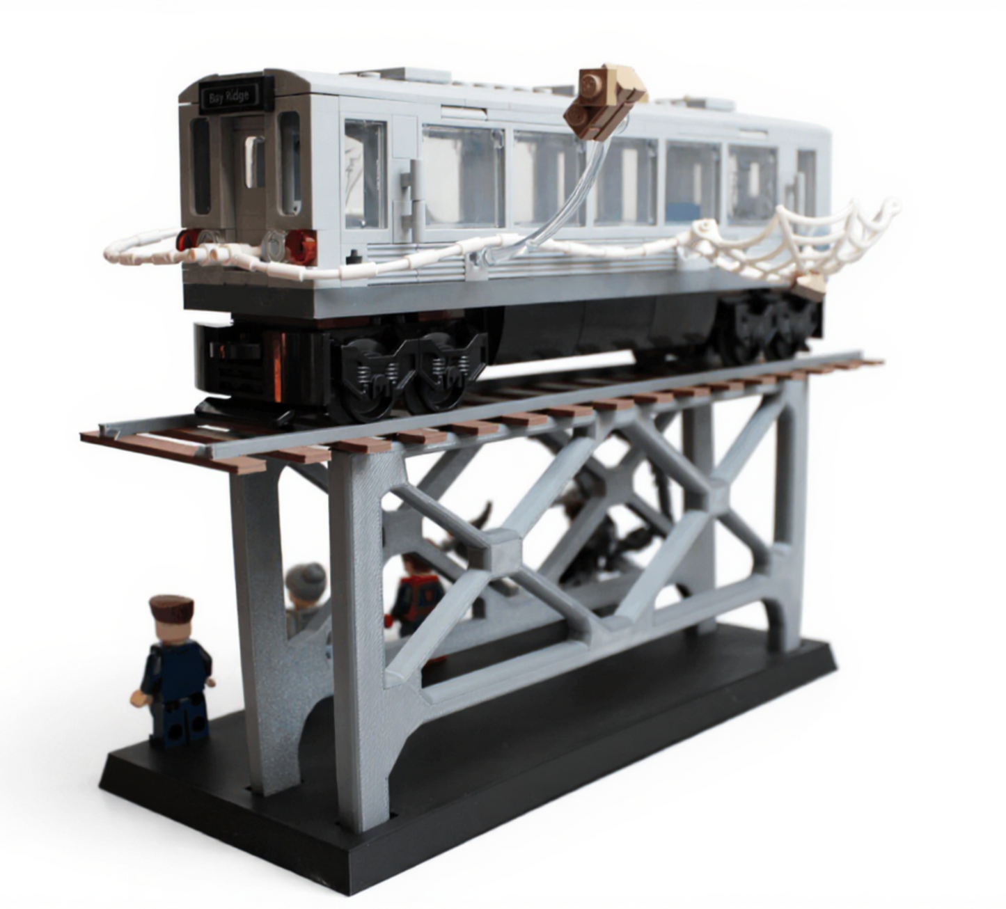 Support d’exposition LEGO Marvel - 76321 Spider-Man vs. Doc Ock Subway Train Scene