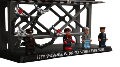 Support d’exposition LEGO Marvel - 76321 Spider-Man vs. Doc Ock Subway Train Scene