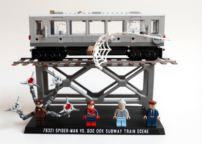 Support d’exposition LEGO Marvel - 76321 Spider-Man vs. Doc Ock Subway Train Scene