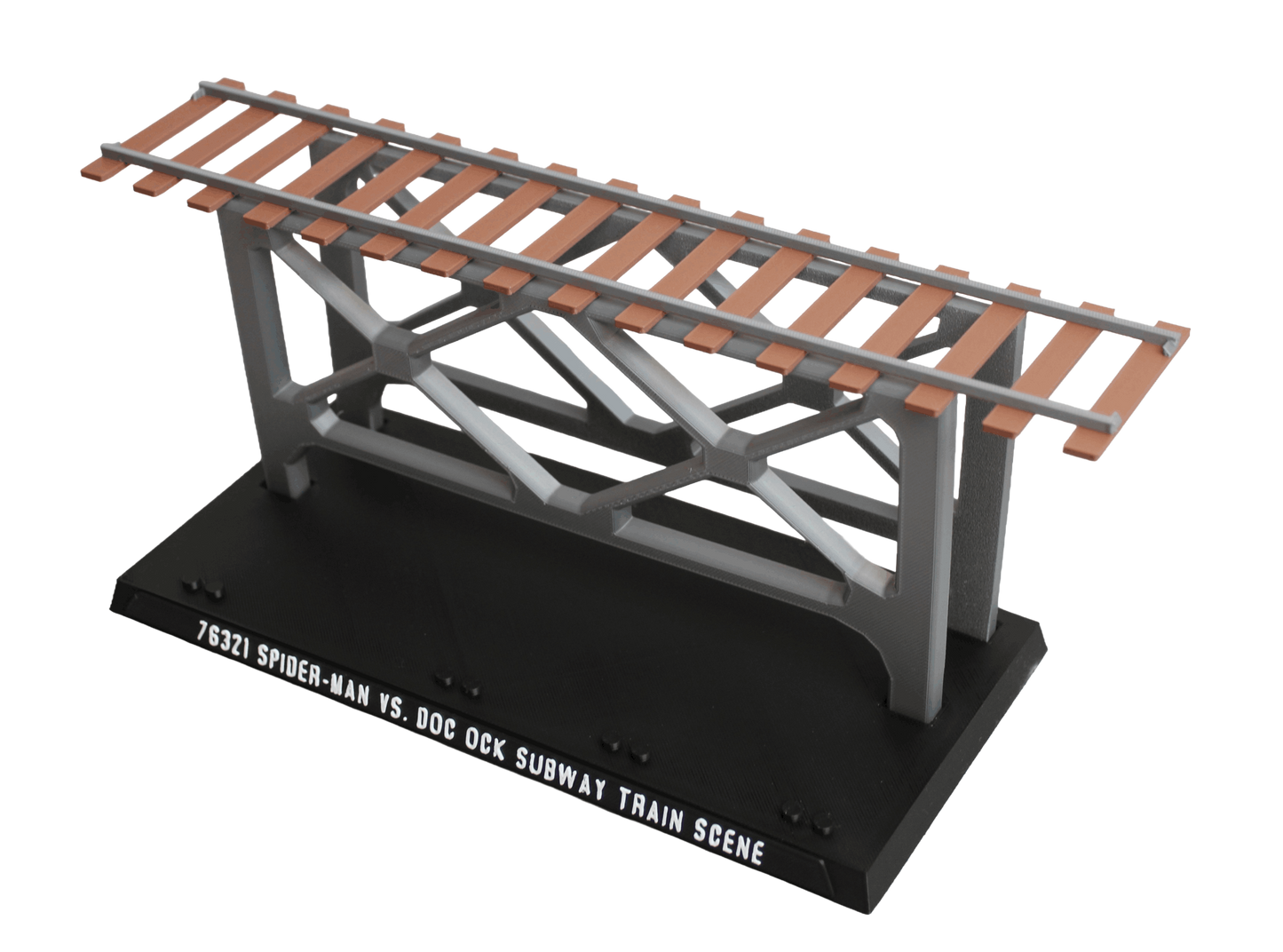 Support d’exposition LEGO Marvel - 76321 Spider-Man vs. Doc Ock Subway Train Scene